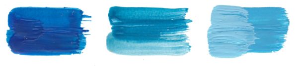 Planche de dégradé couleur encaustique bleu cyan bleu primaire
